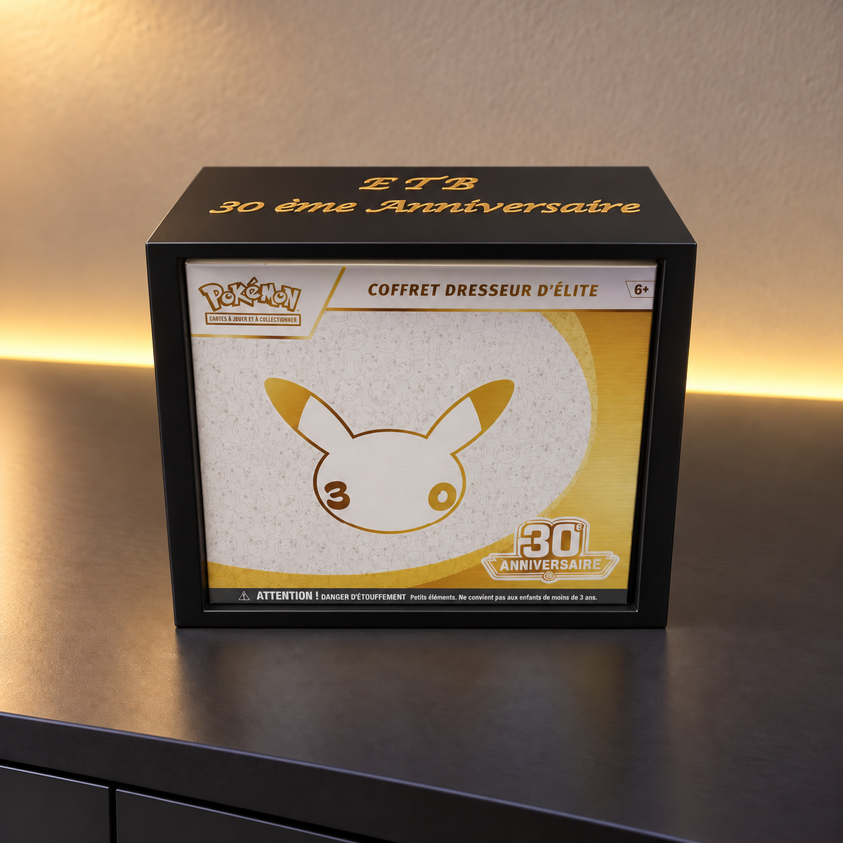 Protection ETB 30 ans - ÉDITION LIMITÉE - Coffret Dresseur d'Élite Pokémon (Noir & Or)