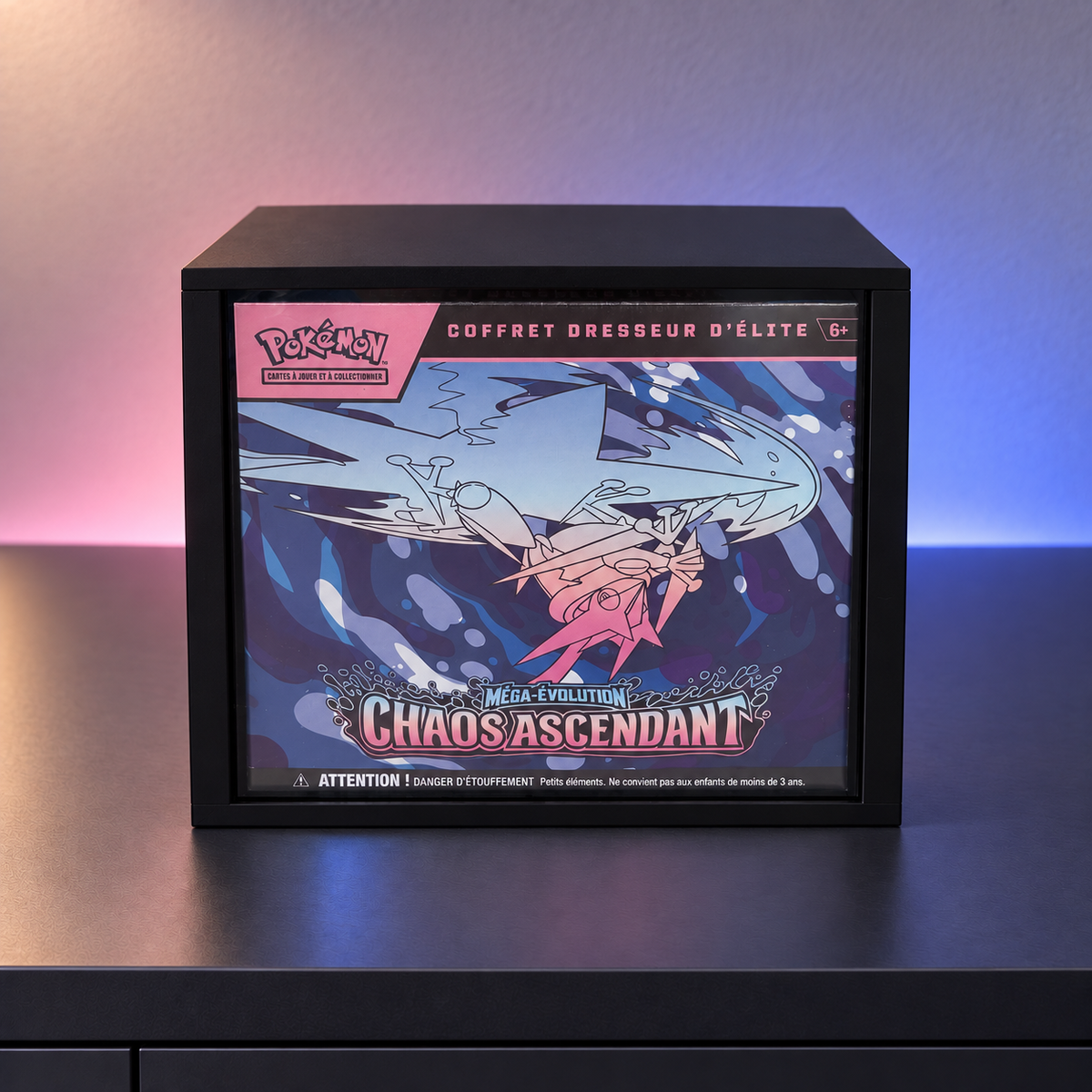 Protection ETB  sans texte - Coffret Dresseur d'Élite Pokémon - Noir