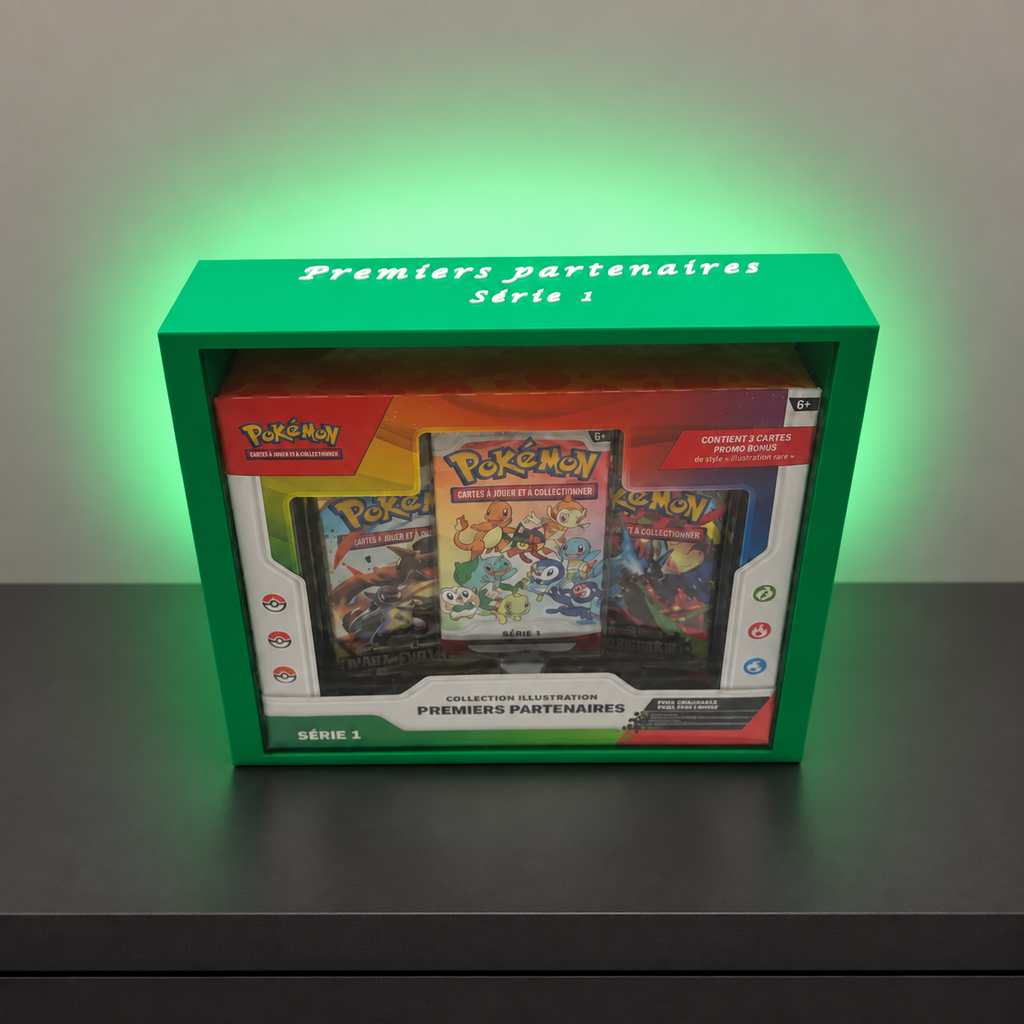 VERTE Boîte de protection — Coffret Pokémon Premiers Partenaires Séries 1, 2 & 3