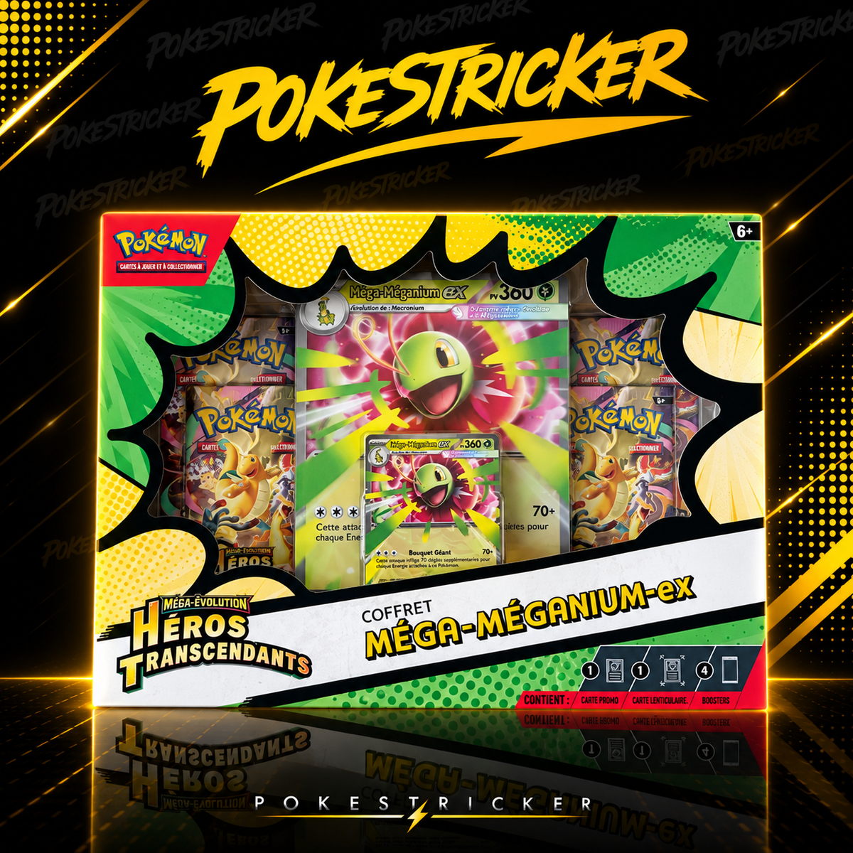 Coffret Méga-Méganium-ex Pokémon Héros Transcendants ME2.5 - Méga-Évolution
