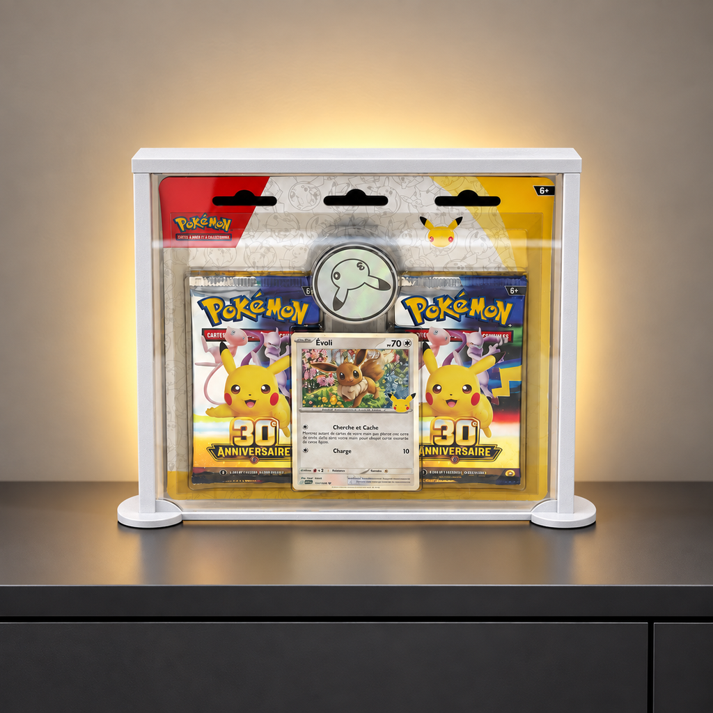 Boîte de protection — Duo Pack Pokémon 30 Ans « Pokémon Day » (2 boosters + carte Évoli)
