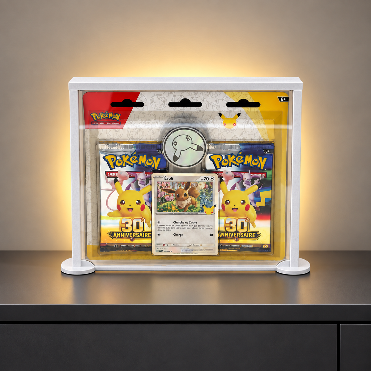 Boîte de protection — Duo Pack Pokémon 30 Ans « Pokémon Day » (2 boosters + carte Évoli)