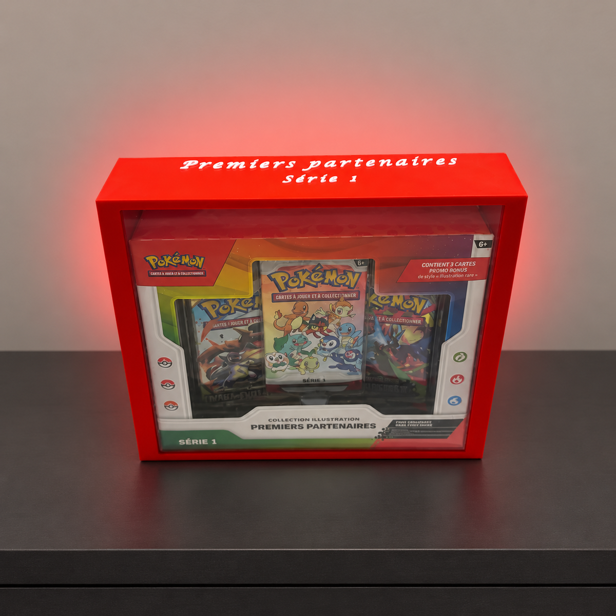 ROUGE Boîte de protection — Coffret Pokémon Premiers Partenaires Séries 1, 2 & 3